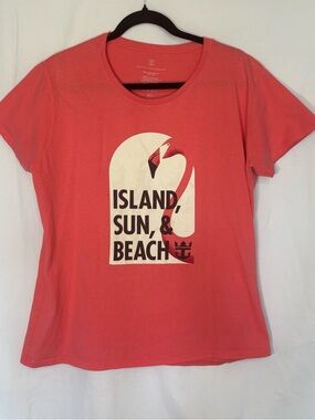 Royal Caribbean Coral Short Sleeve Tee with White Graphic